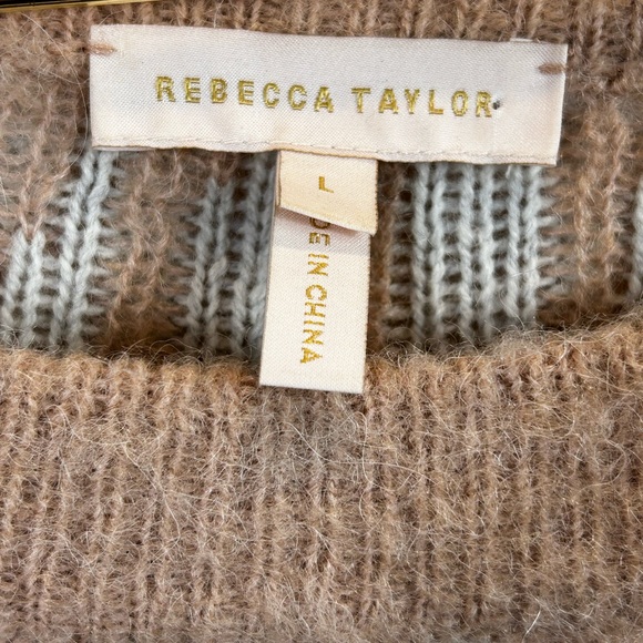 Rebecca Taylor Tiger Stripe Wool Pullover Sweater Size Large - Picture 10 of 14